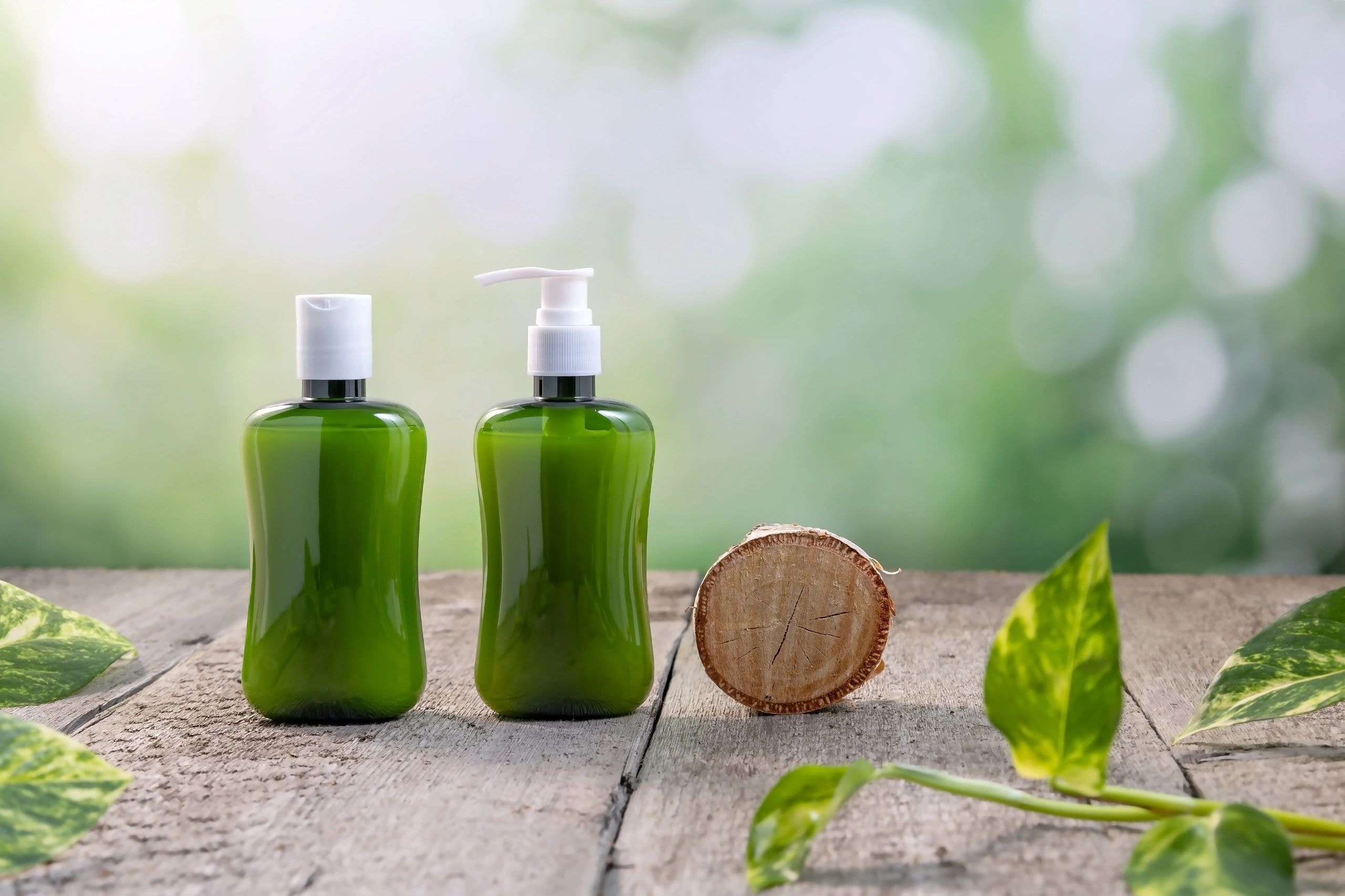 Ana's by Nature green botanical product bottles